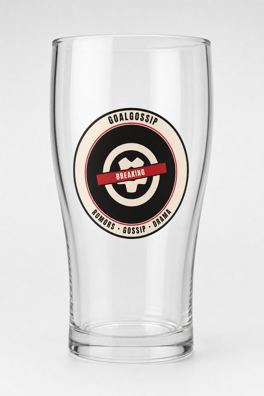 GoalGossip glass med logo